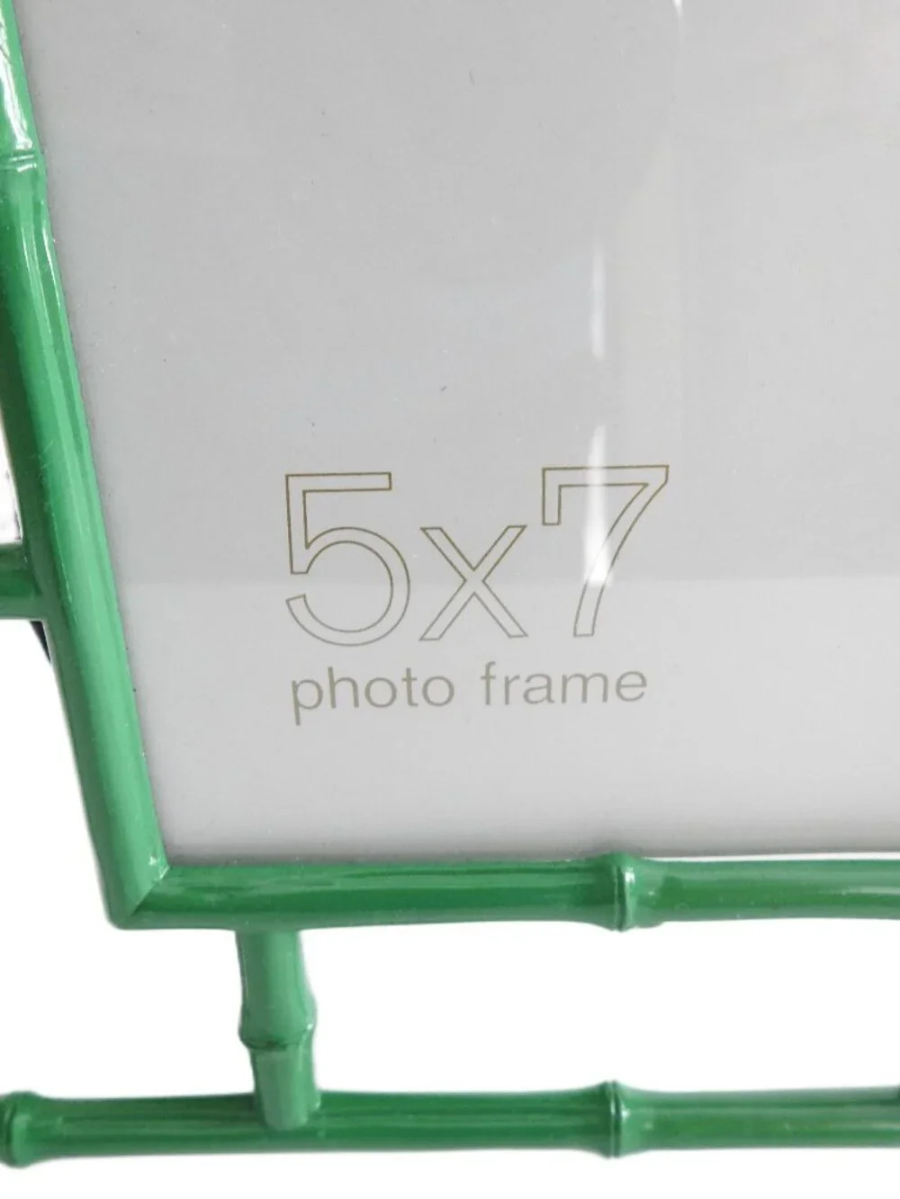 West Elm Emerald Green Faux Bamboo 5x7 Picture Frame Biophilic